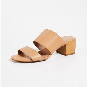 Madewell Olivia Double-Strap Leather Mule Sandals